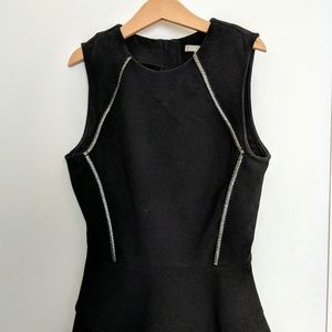 Peplum black top